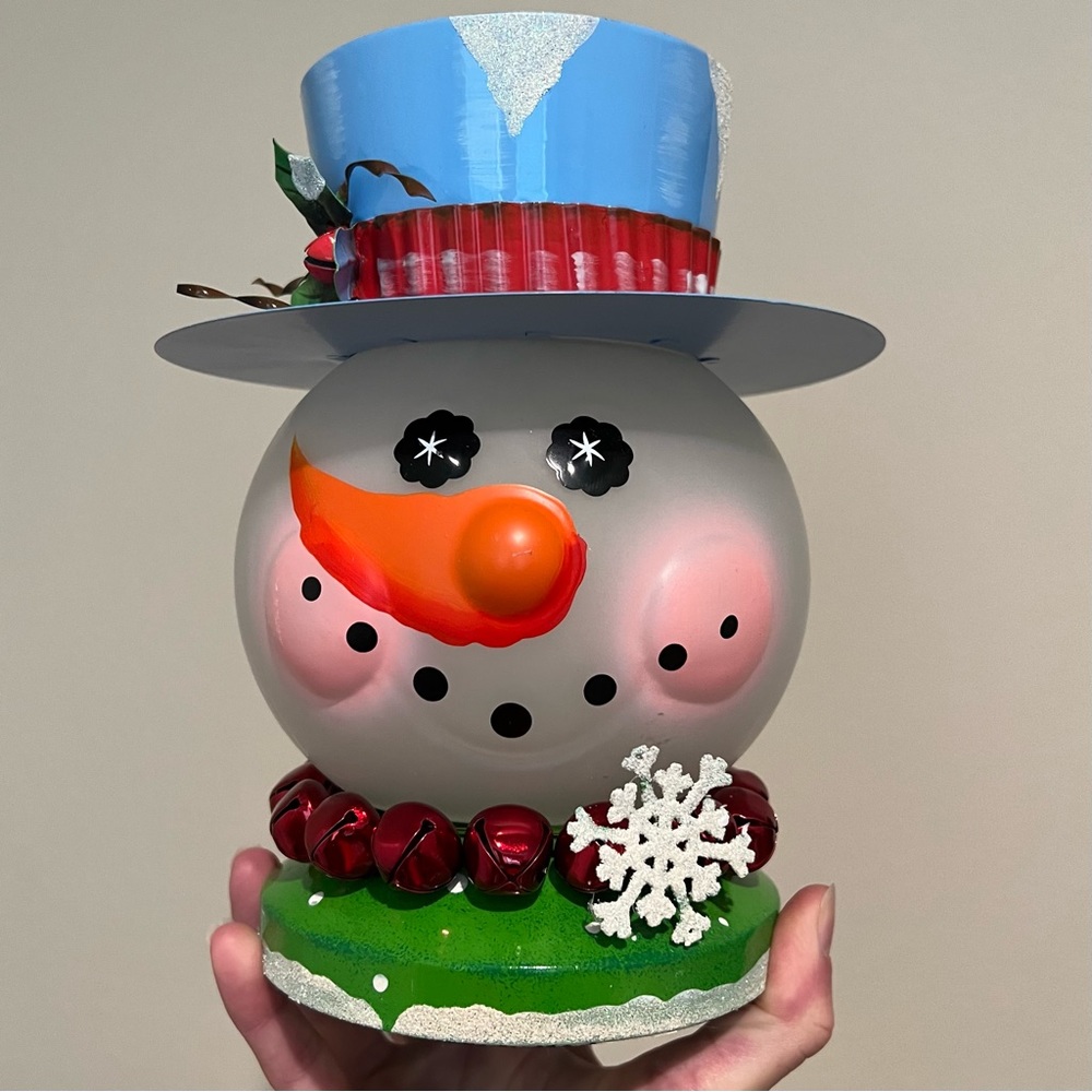 Cracker Barrel Snowman Magic Candle Holder